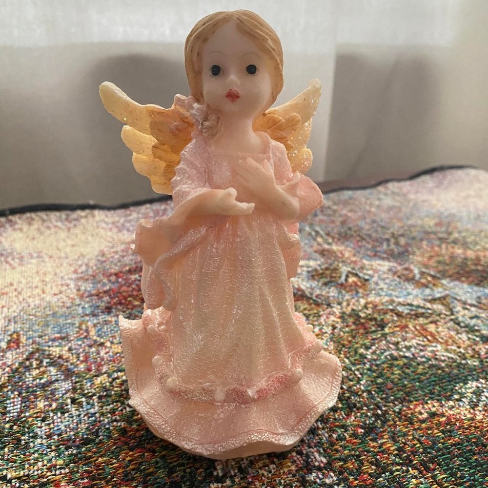 Small Pink Angel Figurine